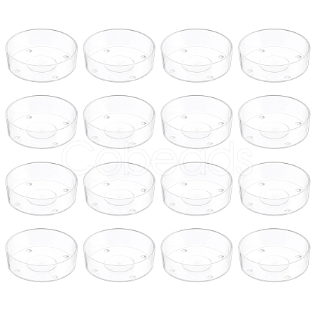20Pcs Transparent Plastic Candle Holder AJEW-LP0001-04-1