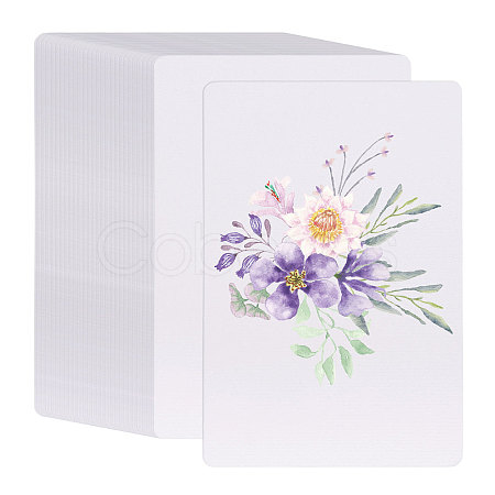 50Pcs Rectangle Paper Blank Card DIY-WH0591-322B-1
