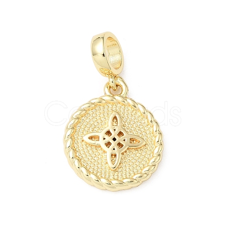 Brass European Style Dangle Charms KK-E799-08G-1