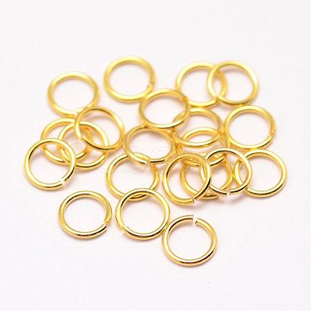 Brass Open Jump Rings KK-G277-5mm-G-NR-1