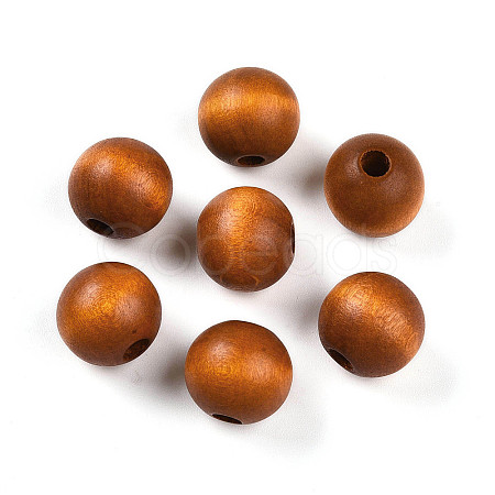 Painted Natural Wood Beads WOOD-A018-16mm-15-1