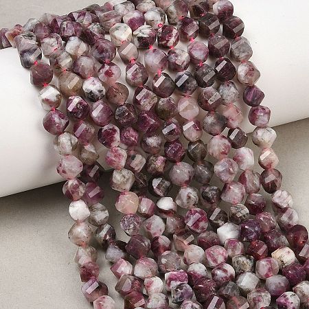Natural Plum Blossom Tourmaline Beads Strands G-P611-C36-01-1