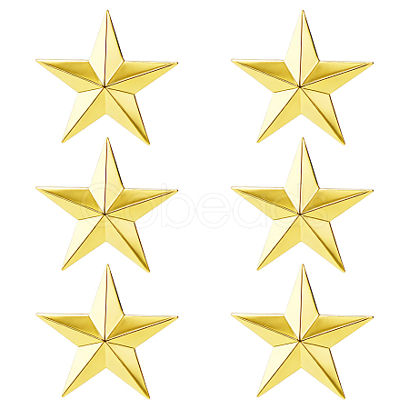 6Pcs Star Alloy Lapel Pin Backs for Backpack Clothes JEWB-FH0003-07A-1
