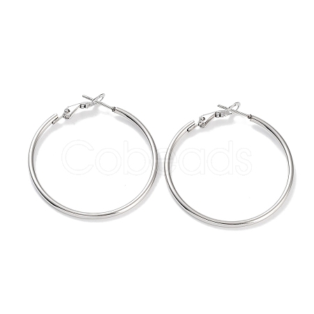 Non-Tarnish Ring 304 Stainless Steel Hoop Earrings for Women Men EJEW-B049-02D-P-1