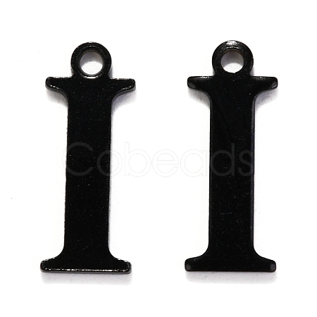 304 Stainless Steel Alphabet Charms STAS-H122-I-EB-1