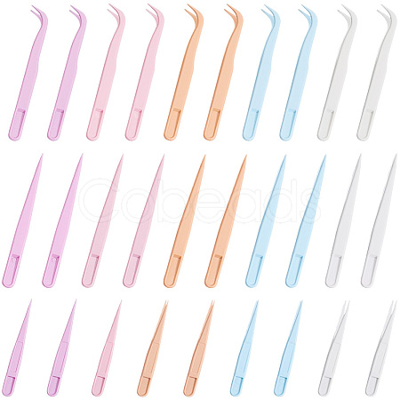 60Pcs 15 Styles PP Plastic Tweezers DIY-BBC0002-64-1