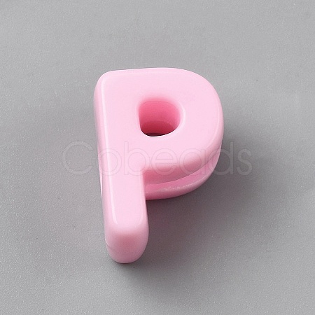 Acrylic European Beads OACR-WH0050-09P-1