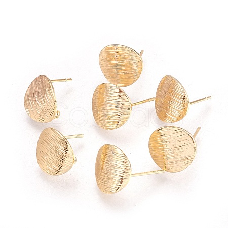 Drawbench Brass Stud Earring Findings LS-KK-F738-41G-1