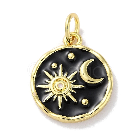 Rack Plated Brass Enamel Pendants X-KK-Z039-02B-1