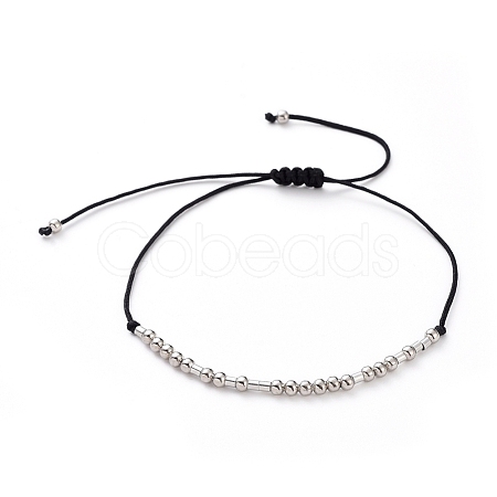 Unisex Adjustable Morse Code Bracelets BJEW-JB05011-03-1