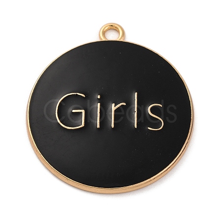 Alloy Enamel Pendants ENAM-M009-02C-02G-1