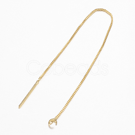 Brass Stud Earring Findings X-KK-F070-16G-FF-1