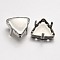 Triangle Brass Sew on Prong Settings, Claw Settings for Pointed Back Rhinestone, Platinum, 8x8x0.3mm, Fit for 8x8mm triangle cabochon, about 2000pcs/bag