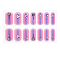 Full Cover Nombre Nail Stickers, Self-Adhesive, for Nail Tips Decorations, Flamingo, 24x8mm, 14pcs/sheet