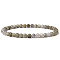 4mm Round Natural Labradorite Beads Bracelet for Men, European and American Retro Simple Versatile Stretch Bracelets, 7-1/2 inch(19cm)