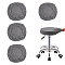 Fiber Stretch Round Bar Stool Covers, Stool Cushion Slipcover, Gray, 500mm