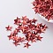 Ornament Accessories Plastic Paillette/Sequins Beads, Star, Indian Red, 10x10x0.8mm, Hole: 1mm