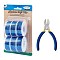 DIY Jewelry Kits, with Aluminum Wire and Iron Side Cutting Pliers, Blue, 1mm, about 23m/roll, 6rolls/set