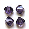 Imitation Austrian Crystal Beads, Grade AAA, K9 Glass, Faceted, Bicone, Indigo, 4.55x5mm, Hole: 0.7~0.9mm