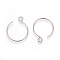 Tarnish Resistant 304 Stainless Steel Earring Hooks, Ear Wire, with Horizontal Loop, Stainless Steel Color, 22x18mm, Hole: 2.5mm, 20 Gauge, Pin: 0.8mm