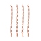 304 Stainless Steel Chain Extender, Soldered Chains, Rose Gold, 55~63x3mm