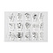 Silicone Stamps, for DIY Scrapbooking, Photo Album Decorative, Cards Making, Stamp Sheets, Plants Pattern, 11.3x14.6x0.3cm