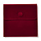 Square Velvet Jewelry Bags, with Snap Fastener, Dark Red, 10x10x1cm