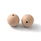 Food Grade Eco-Friendly Silicone Beads, Chewing Beads For Teethers, DIY Nursing Necklaces Making, Round, Tan, 15mm, Hole: 2mm