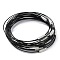 Steel Wire Bracelet Cords, with Alloy Screw Clasp, Ring, 0.1cm, Inner Diameter: 2-7/8 inch(7.2cm)