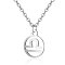 Non-Tarnish 201 Stainless Steel Pendants Necklaces, Flat Round with Constellations, Libra, 16.3 inch(40cm)x1mm