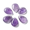 Natural Amethyst Pendants, Teardrop Charms, 22.5~25x17~18x7mm, Hole: 1.6mm