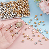 400Pcs 2 Colors CCB Plastic Charms CCB-ME0001-11-3