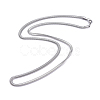 Non-Tarnish 304 Stainless Steel Flat Snake Chains Necklaces NJEW-G340-04P-01-2