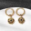304 Stainless Steel & Cubic Zirconia Hoop Earrings STAS-H258-03G-3