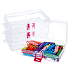 1 Grid Transparent PP Plastic Bead Containers with Hinged Lids CON-WH0112-021B-1