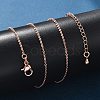 Brass Cable Chain Necklaces X-MAK-P011-01RG-4