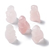 Natural Rose Quartz Carved Healing Dinosaur Figurines G-B062-07E-1
