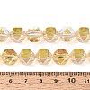 Electroplate Glass Beads Strands EGLA-T021-21F-4