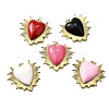 Brass Enamel Pendants KK-B136-08G-1