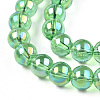 Electroplate Transparent Glass Beads Strands X-GLAA-T032-T8mm-AB17-3