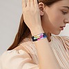 Acrylic Round Beaded Stretch Bracelet for Women BJEW-SW00066-01-3