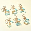 Transparent Epoxy Resin Pendant Keychains KEYC-FS00022-10-10