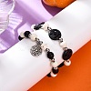 2Pcs Glass & Synthetic Turquoise Beads Stretch Bracelets BJEW-JB12483-02-1