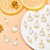 40Pcs 4 Styles Alloy Enamel Pendants ENAM-CJ0003-18-5