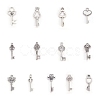 Tibetan Style Alloy Key Pendants TIBEP-X0001-02-AS-1