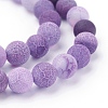 Natural Crackle Agate Beads Strands G-G055-8mm-8-5
