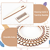 Gear Shape Wooden Cicular Weaving Loom Sets WOOD-WH0029-09-4