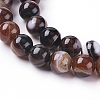 Natural Striped Agate/Banded Agate Beads Strands G-G582-8mm-45-3