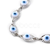 Evil Eye Plastic Link Chain Necklace NJEW-H169-03P-3