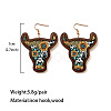 Bohemian Style Wood Dangle Earrings FS-WGB2A52-04-2
